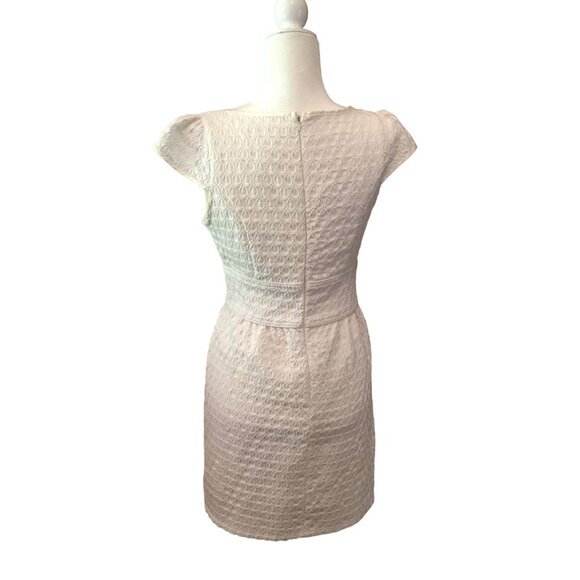 White Miami Textured Cap Sleeve Mini Dress V-Neck Size S - Picture 5 of 8